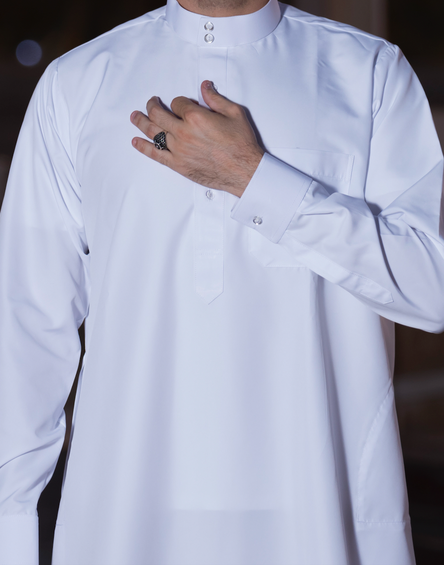 White Saudi Qamis