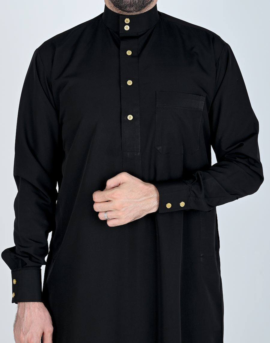Golden Black Diamond Saudi Qamis